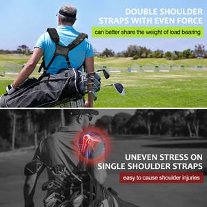 Custom Dual Balanced Golf <b>Bag</b> Shoulder <b>Straps</b> Reinforced 1680D Nylon Backpack <b>Replacement</b> Professional Factory Sourcing - Product Image 6