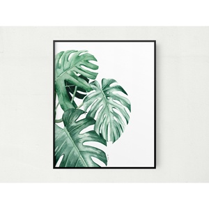 Serie di foglie di Monstera stampe d'arte TD