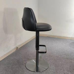 <span class=keywords><strong>Chaise</strong></span> <span class=keywords><strong>de</strong></span> <span class=keywords><strong>bar</strong></span> rembourrée moderne OEM, base en acier inoxydable <span class=keywords><strong>noir</strong></span> titane PVD pour la maison, l'hôtel, le café, le restaurant, la zone <span class=keywords><strong>de</strong></span> réception - Product Image 3