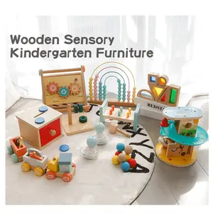 Jogo de moedas montessori, caixa de madeira sensorial para crianças, brinquedo de auxílio para ensino e treinamento pré-escolar