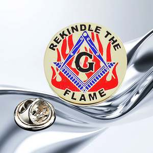 Broches de Metal Dorado con Logotipo Personalizado, Diseño Gratuito, Broche de Flor Esmaltado - Product Image 4