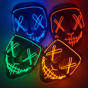 Mascarilla <span class=keywords><strong>de</strong></span> <span class=keywords><strong>purga</strong></span> con luz LED para niños y mujeres, máscara <span class=keywords><strong>de</strong></span> fiesta <span class=keywords><strong>de</strong></span> Halloween con brillo en <span class=keywords><strong>la</strong></span> oscuridad - Product Image 3