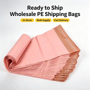 Sacs d'expédition express en plastique rose, imperméables, colorés, en gros directement de l'usine, pour l'emballage logistique e-commerce. - Product Image 1