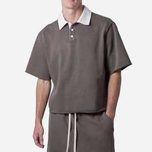 Camisetas Polo Boxy de Manga Corta para Hombre, al por Mayor, OEM, con Corte Moderno, Lisas, Personalizables con Logotipo - Product Image 5