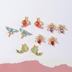 Aretes Pequeños de Zirconia Chapados en Oro, Estilo Animal, para Cartílago y <span class=keywords><strong>Tragus</strong></span>, para Mujer, Joyería de Moda Punk Coreana - Product Image 3