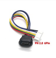 4-poliger 6-poliger USB-Typ-C-Anschluss Typ-C mit Kartens chnalle Buchse 5A Hochstrom-Schnell lade buchse USB-C Ladestecker buchse