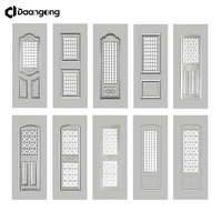 Portes de sécurité modernes en acier anti-effraction avec grille ventilée et moustiquaire pour entrée de villa et climat tropical