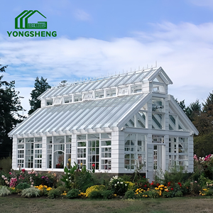 ग्लास ग्रीन हाउस ग्लास ग्रीन हाउस के साथ वाणिज्यिक गैल्वेनाइज्ड स्टील फ्रेम ग्रीनहाउस - Product Image 3