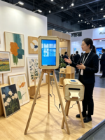 Huanyji Photomaton en bois à double face avec verre trempé, impression instantanée, écran tactile 18,5 pouces, Wi-Fi/Bluetooth