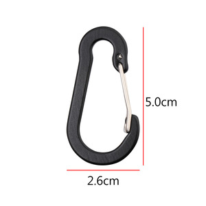 Aluminum Alloy Gourd Shape Carabiner 5.0cm x 2.6cm Spring Gate <b>Hook</b> Outdoor Backpack Water Bottle <b>Clip</b> - Product Image 1