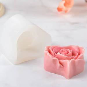 MUYULINS 2025 Popular Design 3D Heart-Shaped Rose DIY Silicone <b>Candle</b> <b>Mold</b> for Decoration - Product Image 5