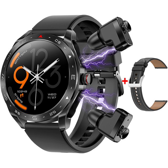 Music BT Call Big Screen Smart Sports Bracelet Tws Earphones & Headphones Multi Functions T95 T91 Smart Watch with Earbuds