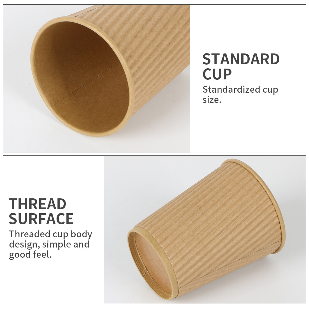 Disposable eco friendly disposable corrugated ripple coffee paper cup