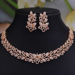 Elegante Conjunto de Collar y Aretes de Moda para Mujer, Material de Aleación, Joyería de Moda Ideal para Fiestas y Eventos Tradicionales - Product Image 6