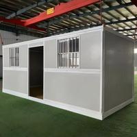 Maison conteneur pliable moderne à construction rapide et économique, étanche, pour dortoir préfabriqué, logement mobile, dépliegement rapide, cabine pliable
