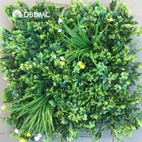 Mur végétal artificiel avec fleurs, haie artificielle pour la maison, mur vertical en plastique vert pour la décoration du jardin