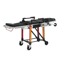 SKB039(F) SAIKANG Chariot de fauteuil roulant d'hôpital en aluminium Chariot de transport de patient d'ambulance réglable
