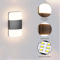 Applique murale LED en aluminium de qualité supérieure, étanche IP65, avec câble, AC85-265V, pour porte d'entrée, jardin, villa, extérieur