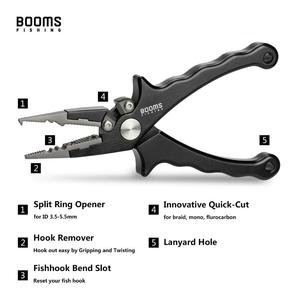 คีมตกปลา Booms รุ่น X07 เครื่องมือตกปลา คีมตกปลาอะลูมิเนียม พร้อมปลอกและสายคล้อง - Product Image 2