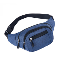 Trending Effen Kleur Polyester Schouder Slingerde Telefoon Riem Bum Pocket Custom Print Fanny Pack Heuptas Mannen