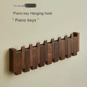 Xyloid Wall Mounted Coat Rack Solid Wood Piano Key Design With Perforated Hooks For Entryway, Door, Porch Organization From Luo09, $67.53