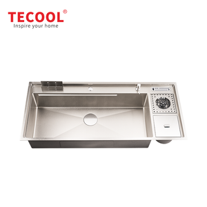 Évier de cuisine <span class=keywords><strong>professionnel</strong></span> en acier inoxydable SS304, fait main, fonctionnel, à encastrer, grande cuve - Product Image 5