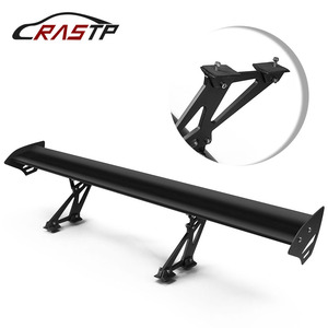 สปอยเลอร์หลังรถยนต์ CRASTP อลูมิเนียมอัลลอยด์ ชั้นเดียว สีดำด้าน สำหรับติดตั้งที่ฝากระโปรงท้าย - Product Image 1