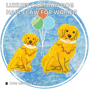 Pinzas de Pelo de Lujo Personalizadas para Mujer, Accesorios de Pelo con Diseño de Perro de Dibujos Animados, Pinzas de Pelo de Acetato de Alta Calidad para Niñas - Product Image 2