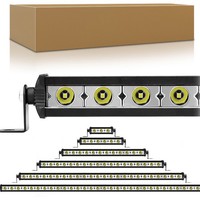 Nouveau style 90W Projecteur LED compact à une rangée pour voiture, Lampe de travail LED fine, étanche et à luminosité améliorée