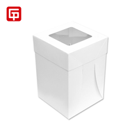 Caja alta de cartón corrugado para pasteles con ventana transparente para embalaje de alimentos Tipo de carpeta de papel