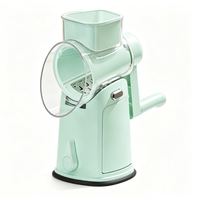 Multifunctionele PP plastic groentesnijder met roestvrijstalen mes, kaas- en aardappelrasp, notenmolen, pinda-molen voor de keuken
