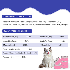 Comida Húmeda para Gatos en Lata de 85g, Premium, Sin Granos, Alto Contenido de Carne, Alto en Proteínas, con Pollo, Atún, Salmón, Pato y Res, para la Salud Digestiva - Product Image 5