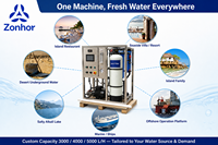 Machine de dessalement d'eau de mer, système d'osmose inverse RO, usine de traitement de l'eau salée en eau potable, purificateur d'eau saumâtre