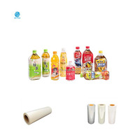 Échantillon gratuit de film rétractable thermosensible rigide en PVC personnalisé, étiquettes imprimées pour bouteilles d'eau, de boissons, de vin, de café, de jus