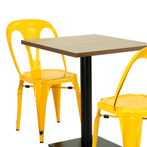 Nhà Cung Cấp Hàng Đầu Phong Cách Hiện Đại Vuông Và Vòng Bàn Ăn Với Cơ Sở Kim Loại Hpl Laminate Nhà Hàng Bàn Ăn Cafe Đồ Nội Thất - Product Image 3