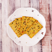 Galleta crujiente delgada con sabor a frutas y cassia, halal, saludable y sin azúcar