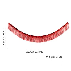 Kim loại <span class=keywords><strong>tinsel</strong></span> Fringe Tassel lá kim loại biểu ngữ Đảng streamers cho đám cưới sinh nhật Giáng sinh trang trí nhà treo - Product Image 2
