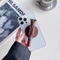 Autocollant arrière en silicone circulaire pour coque de téléphone, support adhésif 3M pour brillant à lèvres et rouge à lèvres, support de téléphone, accessoire adhésif pour téléphone