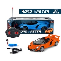 Voiture de sport RC à l'échelle 1:14, 4 canaux, avec lumière LED, batterie rechargeable, télécommande 27Mhz, voiture de course pour enfants, cadeau