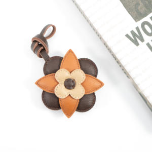 พวงกุญแจหนังทำมือลายดอกไม้หลายชั้น แฟชั่นปี 2025 สำหรับผู้หญิง ของขวัญตกแต่ง - Product Image 2