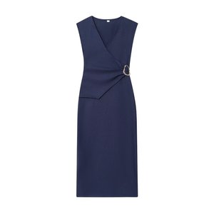 2025 estate popolare stile europeo americano in abbigliamento da donna alla moda <span class=keywords><strong>abito</strong></span> Slim doppio petto in snello 5067151 realizzato in raso - Product Image 2