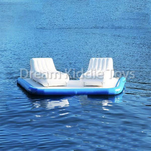 PVC Hermético Lazer Inflável Flutuante Sofá Sunbathing Yoga Mat Plataforma De Água Cama Grande Salão Inflável para a Água - Product Image 2