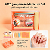 Nouveau Kit de Cire à Polir pour Manucure Japonaise 2026 – Brillance Naturelle des Ongles, Anti-Jaunissement, Inodore, Non Toxique, Idéal pour Débutants, Vente en Gros OEM