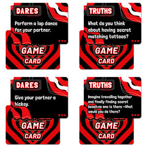 Jeu de société de sexe adulte personnalisable à faible quantité minimale de commande pour les couples Date Night avec Conversation Invites Papier Matériel - Product Image 3