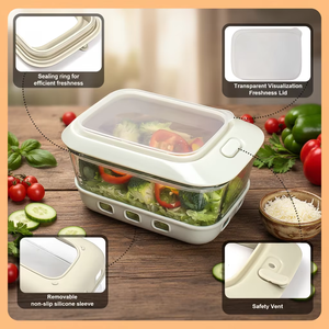 Râpe à fromage manuelle multifonction avec récipient en verre, trancheuse à légumes en acier inoxydable pour la préparation des repas et la pâtisserie - Product Image 5