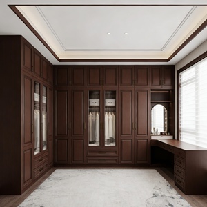Armoire autoportante en placage de teck de style chinois, grande capacité de rangement, construction durable, mobilier de <span class=keywords><strong>chambre</strong></span> moderne - Product Image 2