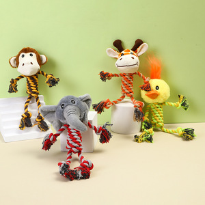 Jouets à mâcher pour chiens <span class=keywords><strong>de</strong></span> compagnie personnalisés en gros, jouets à mâcher en corde pour chiens <span class=keywords><strong>de</strong></span> compagnie durables et luxueux, <span class=keywords><strong>singe</strong></span>, éléphant, dinosaure, jouets interactifs pour chiens - Product Image 3