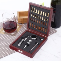 Ensemble cadeau tire-bouchon à vin vintage en métal de haute qualité avec ouvre-bouteille en forme d'échiquier, vente en gros
