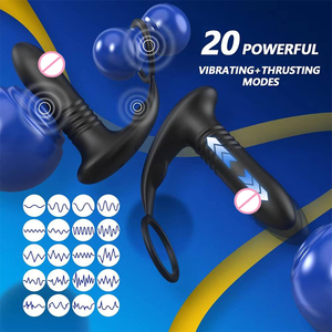 Vibromasseur télescope rotatif et pénétrant pour femme, en silicone liquide réaliste, grand modèle marron foncé, pour femme et homme - Product Image 3