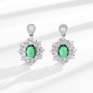 Acme Bộ sưu tập trang sức ngọc lục bảo rạng rỡ sang trọng sang trọng quyến rũ lung linh màu xanh ngọc lục bảo - Product Image 5